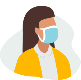 woman wearing mask illustration